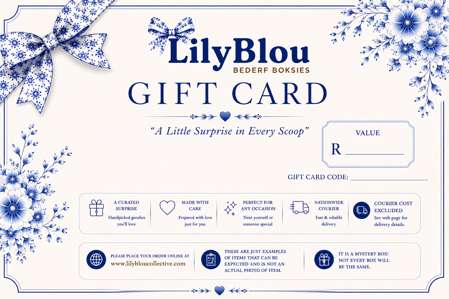 LilyBlou Bederf Boksie Gift Card